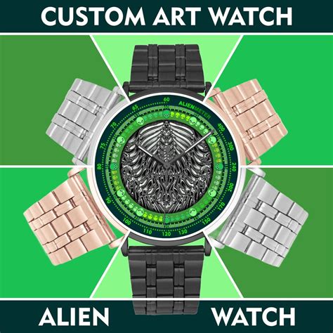 Custom Alien Skeleton Watch Man Watch Man Watches Woman Watches Gift ...