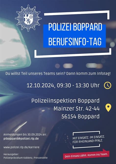 POL PDKO Berufswunsch Polizist in Polizei Boppard gewährt Blick