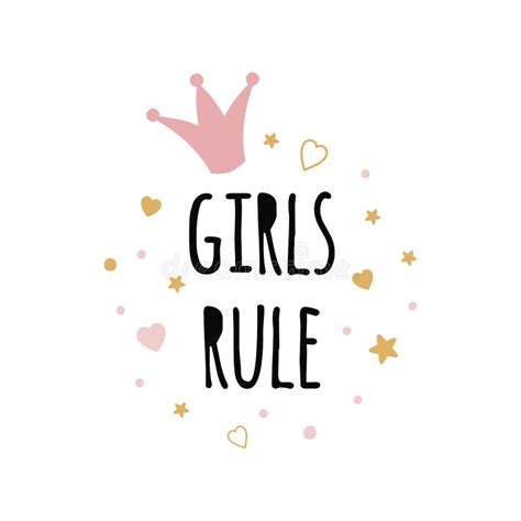 Girls Rule The World Coloring Page Stock Vector Illustration Of Book