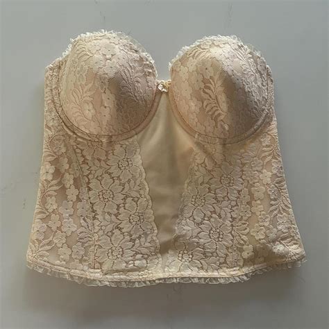 Nude Lace Corset Tagged Size C Depop