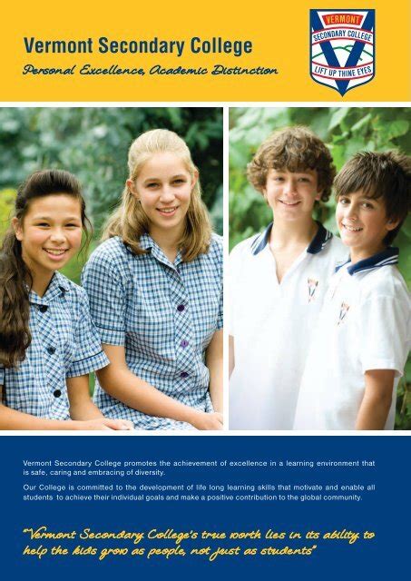 College Brochure - Vermont Secondary College