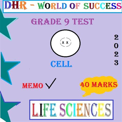 GRADE 9 LIFE SCIENCES TEST ON CELL AND MEMORANDUM 2023 Teacha