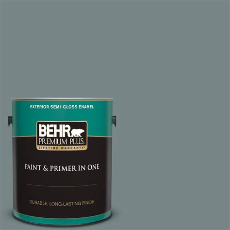 Behr Premium Plus Gal Ppu Juniper Ash Semi Gloss Enamel