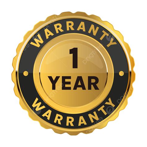 Transparent Golden 1 Year Warranty Badge Transparent Warranty Logo