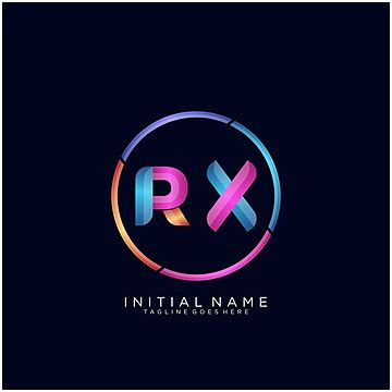 Rx Letter Logo Icon Design Template Elements Alphabet Decoration