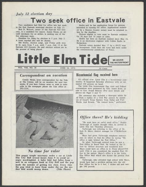 Little Elm Tide Little Elm Tex Vol 8 No 28 Ed 1 Tuesday June