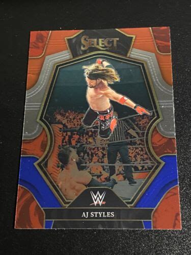 2023 AJ Styles WWE Panini Select Premier Level Wrestling Card Red