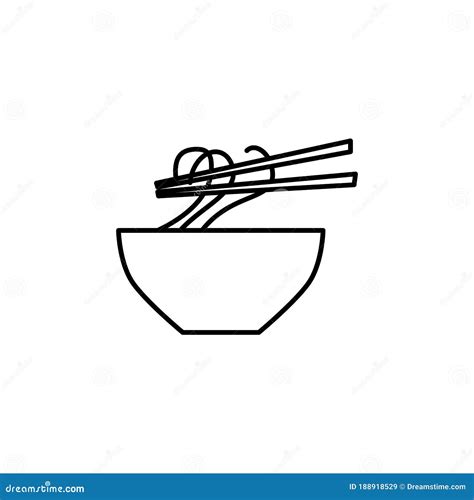 Chinese Plate With Chopsticks Logo Template Asian Style Plate Vector