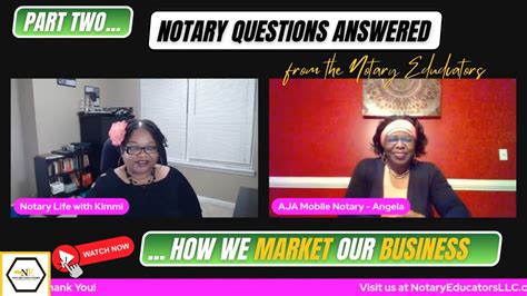 Part 2 Notary Questions Answered How We Market Our Business General