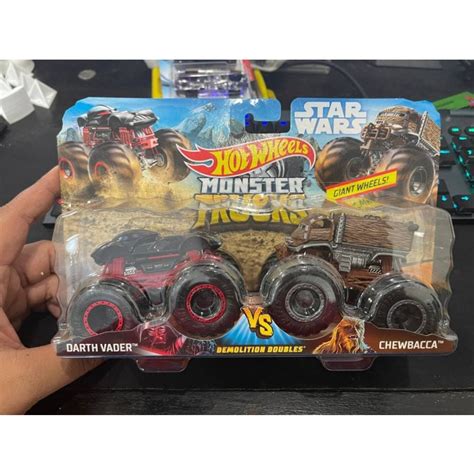 Jual Hot Wheels Monster Trucks Demolition Doubles Darth Vader Chewbacca Shopee Indonesia