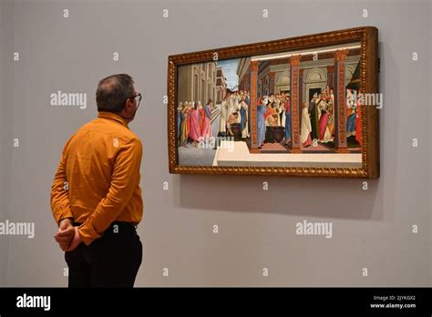 A Member Of The Public Looks At Scenes From The Life Of Saint Zenobius