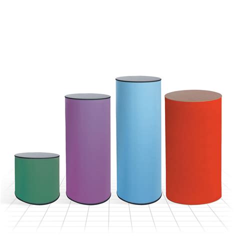 Round Plinths Nested Or Single Ideal For Product Display