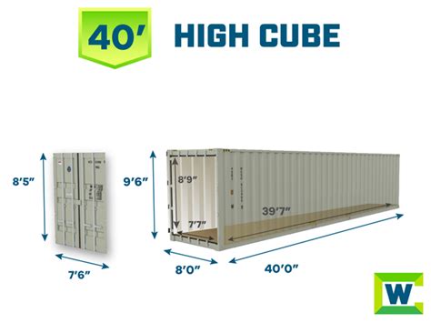 40 Ft High Cube Shipping Container Dimensions