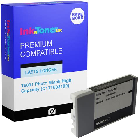 Premium Compatible Epson T6031 Photo Black High Capacity Ink Cartridge ...