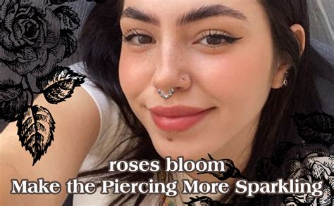 Amazon Cm Crareesi Mania Rose Gold Septum Rings G Septum