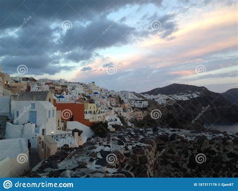 Island Views of Santorini stock photo. Image of coast - 187317176