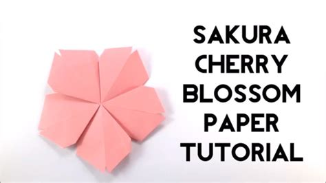 Origami Sakura Cherry Blossom Tutorial Diy Paper Crafting Cherry