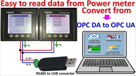 RS485 USB Converter Connect With Schneider Power Meters SCADA OPC DA