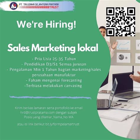 Lowongan Kerja Sales Marketing Lokal Pt Tri Usaha Sejahtera Pratama