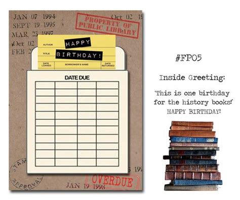 Happy Birthday. Book Themed Birthday Card With a Vintage Book - Etsy ...