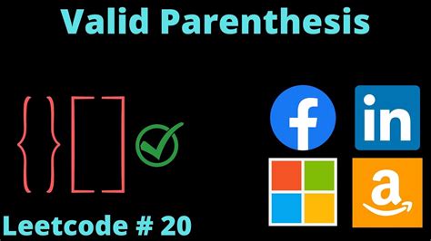 VALID PARENTHESIS LEETCODE 20 PYTHON STACK SOLUTION YouTube