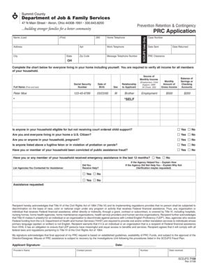 Fillable Online Prevention Retention Contingency PRC Application Fax