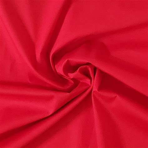 Red 97 Cotton Stretch Poplin Fabric By Yard 56 Inches Width Etsy