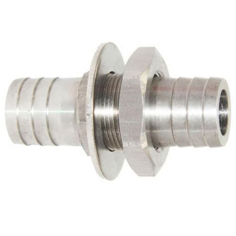 Hose Barb Thru Bulk Bulkhead Straight Hex Union Stainless Steel