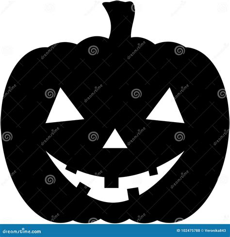 Halloween Pumpkin Icon Silhouette Stock Vector Illustration Of Dark