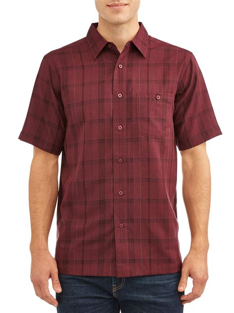 George Men S And Big Men S Short Sleeve Microfiber Shirt Walmart