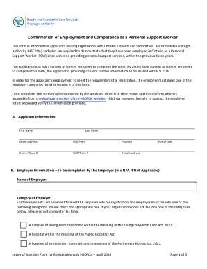 Fillable Online Confirmation Of Employment And Competence As A Fax