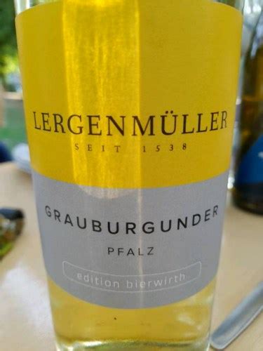 Lergenm Ller Edition Bierwirth Grauburgunder Vivino Us