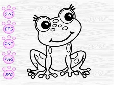 Cute Frog SVG SVG For Cricut And Silhouette Etsy