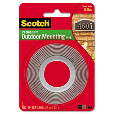 3m 411p 1 X 60 In Exterior Weather Resistant Double Sided Tape Gray