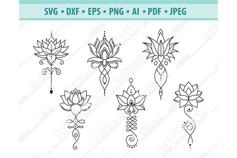 Lotus Flower Mandala Svg