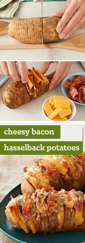 Cheesy Bacon Hasselback Potatoes Recipe