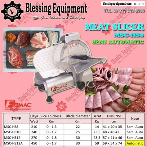 Jual Meat Slicer MSC HS8 Fomac Di Lapak Pei Wie Bukalapak