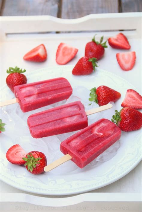 Homemade Strawberry Popsicles Laylita S Recipes