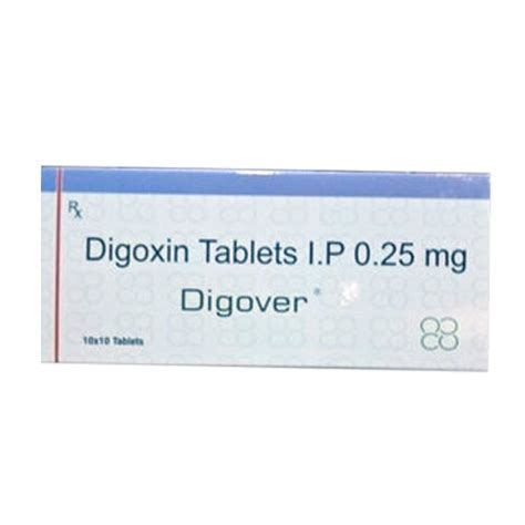 Digover 0 25mg Digoxin Tablets 10 X 10 Tablet Treatment Heart