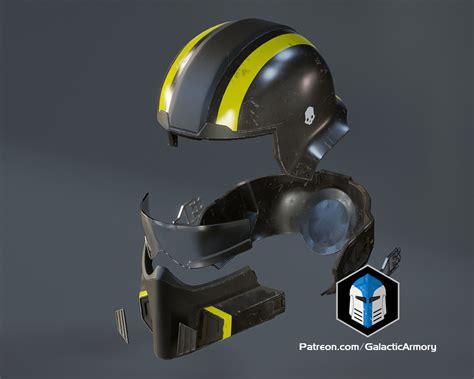 3D File Helldivers 2 Helmet B 01 Tactical 3D Print Files 3D