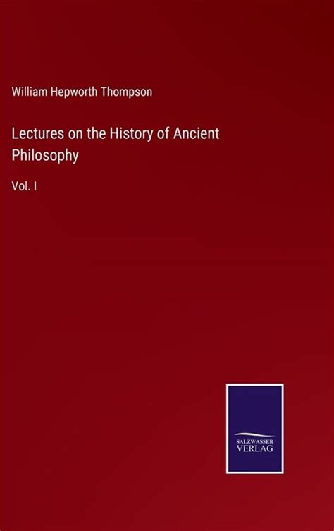 알라딘 Lectures On The History Of Ancient Philosophy Vol I Hardcover