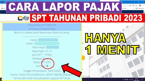 Tutorial Efiling Cara Cepat Lapor Spt Tahunan Pribadi Secara