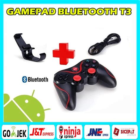 Jual BISA COD GAMEPAD BLUETOOTH T3 X3 WIRELESS TERMURAH FREE HOLDER