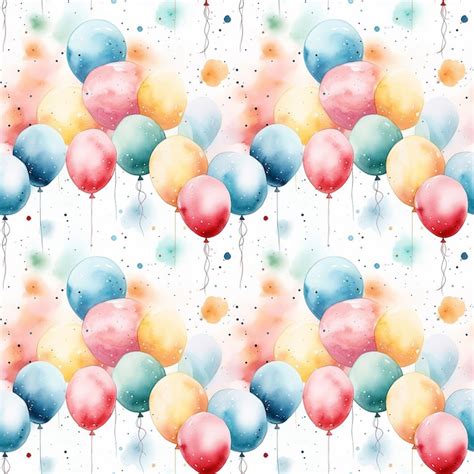 Premium Ai Image Watercolor Balloons Background