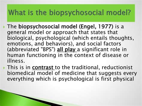 Ppt The Biopsychosocial Model Powerpoint Presentation Id2749557