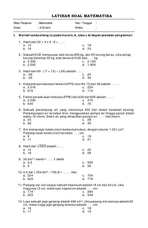 Kunci Jawaban Kumon Level I Matematika Soal Dan Kunci Tanggapan Teka