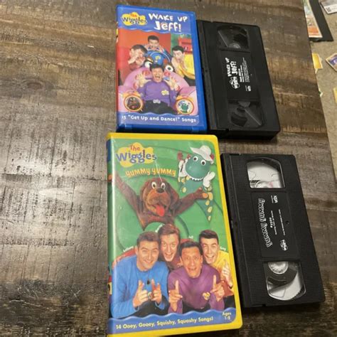 The Wiggles Wake Up Jeff Vhs 1999 Clam Shell Blue Clam Shell And Yummy Yummy £1136 Picclick Uk