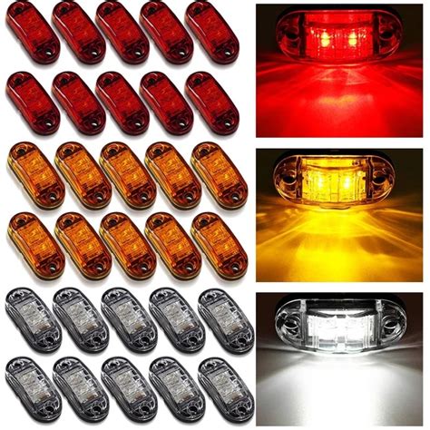 Feu De Gabarit Led V Pour Remorque Et Voiture Orange Led V