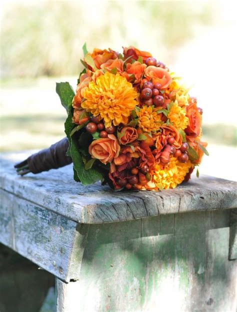 Silk Wedding Bouquet Fall Wedding Bouquet Keepsake Bouquet Bridal