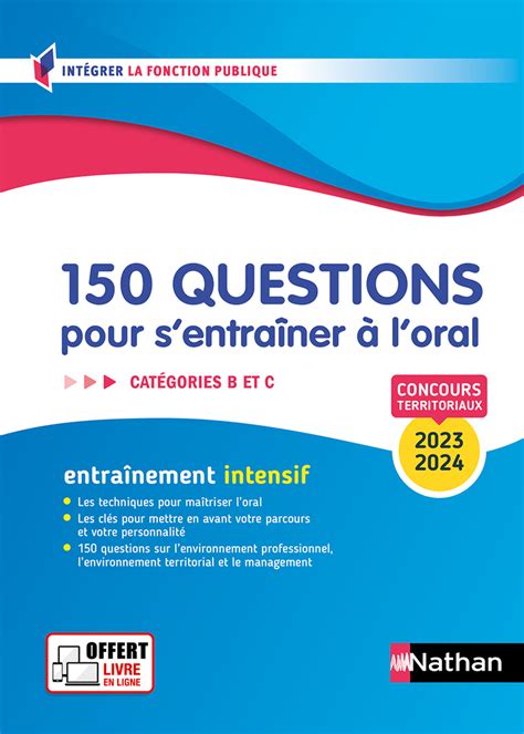 150 questions pour s entraîner à l oral 2023 2024 Éditions Nathan